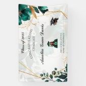 Bannière élégante de graduation verte et or (Verticale)
