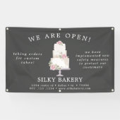 Bannière élégante de la boutique de gâteaux à troi (Horizontal)