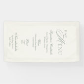 Bannière élégante de menu de bar de mariage vert s (Horizontal)