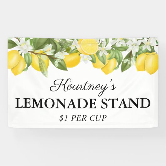 Bannière élégante de stand de limonade d'été (Horizontal)