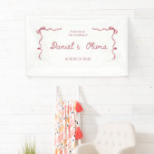 Bannière élégante d'invitation de mariage – Ruban (En situation)