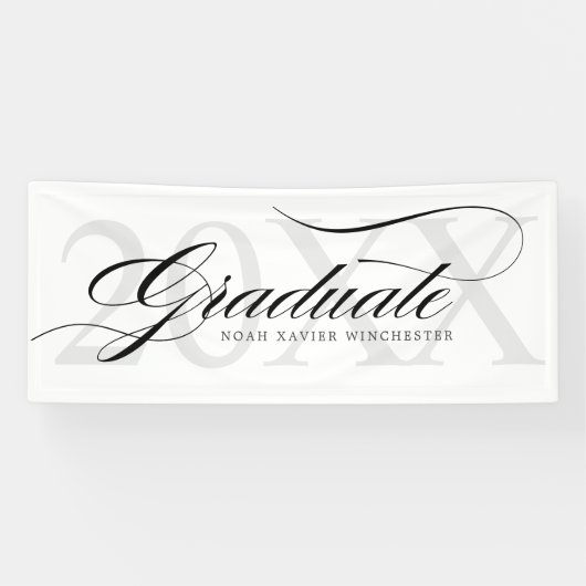 Bannière élégante du diplômé 20XX (Horizontal)
