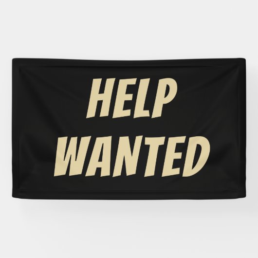 Bannière Élégante Noir & Or RECHERCHE D'AIDE Perso (Horizontal)