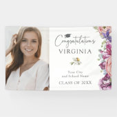 Bannière élégante pour les diplômes de Fleur sauva (Horizontal)