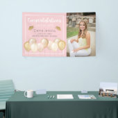 Bannière élégante Soft Pink Gold Photo Graduation (Salon professionnel)