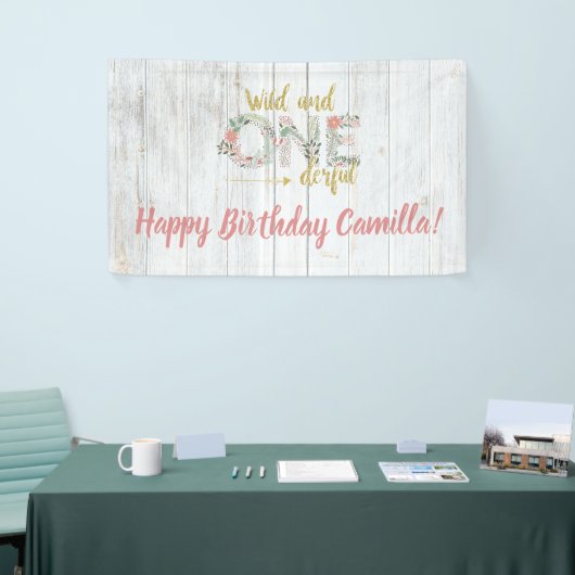 Bannière en bois sauvage et impensable (Salon professionnel)