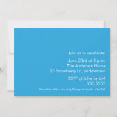 Bannière en gras Invitation en bleu (Dos)