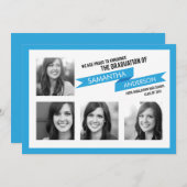 Bannière en gras Invitation en bleu (Devant / Derrière)