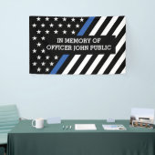 Bannière en mémoire de la ligne bleue mince (Salon professionnel)