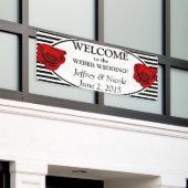 Bannière en noir et blanc avec bannière Mariage Ro (Bâtiment extérieur)