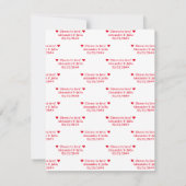 Bannière en soie bleue simple Mariage Cartes de  (Dos)