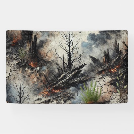 Bannière en tissu d'art Abstrait (Horizontal)