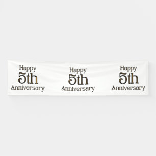 Bannière en vinyle 2,5x10 pour le 5ème anniversair