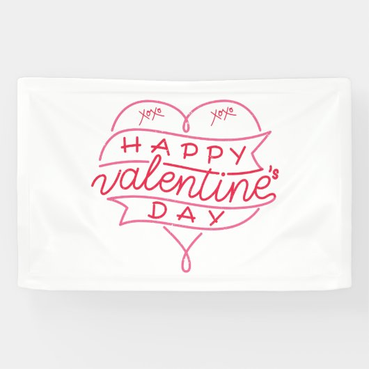 Bannière en vinyle 2,5x4 Joyeuse Saint-Valentin (Horizontal)
