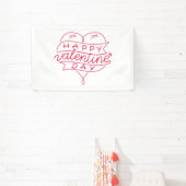 Bannière en vinyle 2,5x4 Joyeuse Saint-Valentin (Insitu)
