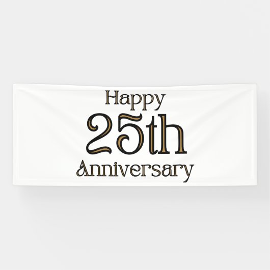Bannière en vinyle 2,5x6 pour 25e anniversaire (Horizontal)
