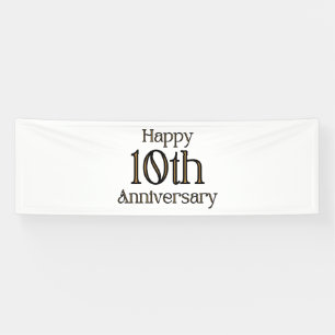 Bannière en vinyle 2,5x8 pour 10 ans de mariage