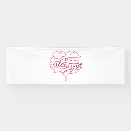 Bannière en vinyle 2,5x8 pour la Saint-Valentin (Horizontal)