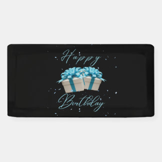 Bannière en vinyle 2x1 Joyeux Anniversaire Bébé Bl