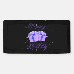 Bannière en vinyle 2x1 Joyeux Anniversaire Jolie V