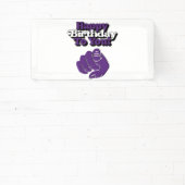 Bannière en vinyle 2x1 violet "Joyeux Anniversaire (Insitu)