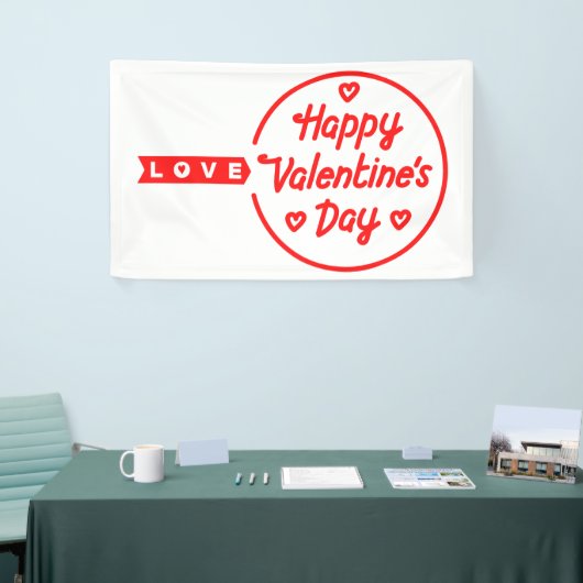 Bannière en vinyle 3x5 Joyeuse Saint-Valentin Amou (Salon professionnel)