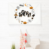 Bannière en vinyle 4x6 Fantôme effrayant d'Hallowe (Insitu)