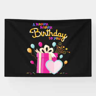 Bannière en vinyle 4x6 Joyeux Anniversaire À Toi