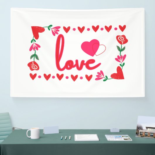 Bannière en vinyle 4x6 pour la Saint-Valentin Amou (Salon professionnel)