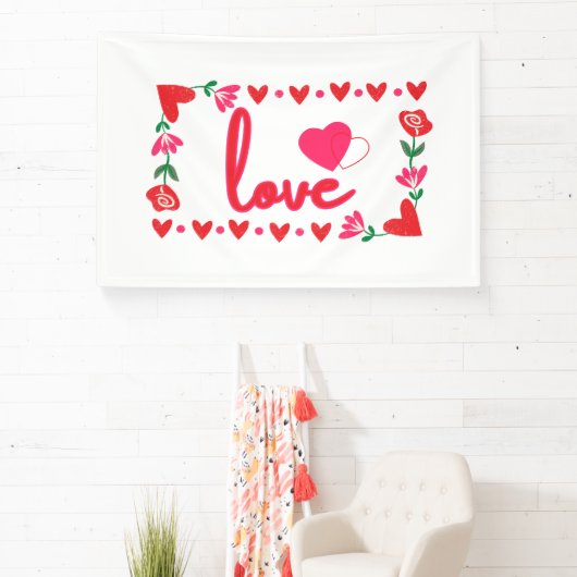 Bannière en vinyle 4x6 pour la Saint-Valentin Amou (Insitu)