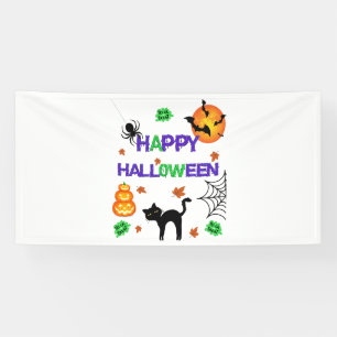 Bannière en vinyle 4x8 Bonne Halloween