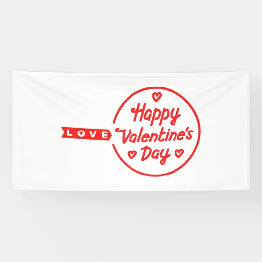 Bannière en vinyle 4x8 Joyeuse Saint-Valentin Amou (Horizontal)