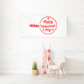 Bannière en vinyle 4x8 Joyeuse Saint-Valentin Amou (Insitu)