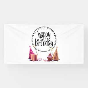 Bannière en vinyle 4x8 pour fête d'anniversaire