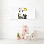 Bannière en vinyle 4x8 pour Halloween Zombie (Insitu)