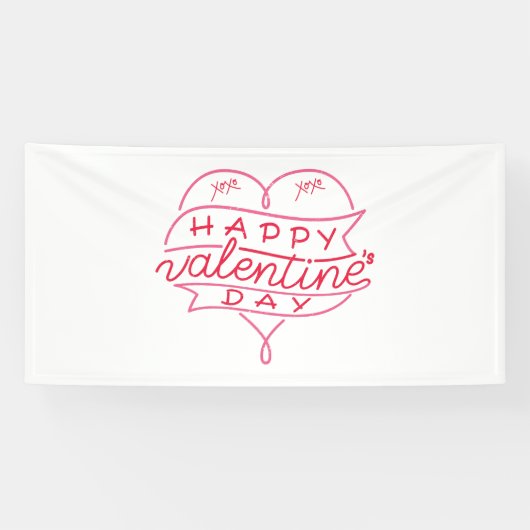 Bannière en vinyle 4x8 pour la Saint-Valentin (Horizontal)