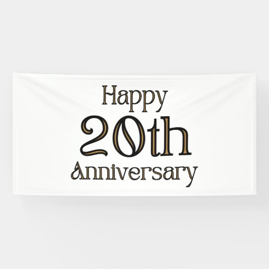 Bannière en vinyle 4x8 pour les 20 ans (Horizontal)