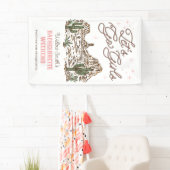 Bannière en vinyle Bachelorette Wild West Allons-y (En situation)