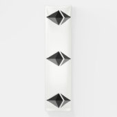 Bannière en vinyle Ethereum Gris Icon 2.5x10 (Verticale)