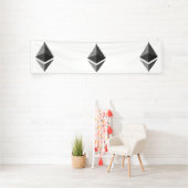 Bannière en vinyle Ethereum Gris Icon 2.5x10 (Insitu)