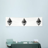 Bannière en vinyle Ethereum Gris Icon 2.5x10 (Salon professionnel)