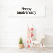 Bannière en vinyle Joyeux Anniversaire 2.5x8 (En situation)