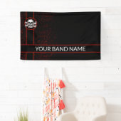 Bannière en vinyle métallique sur bande personnali (En situation)