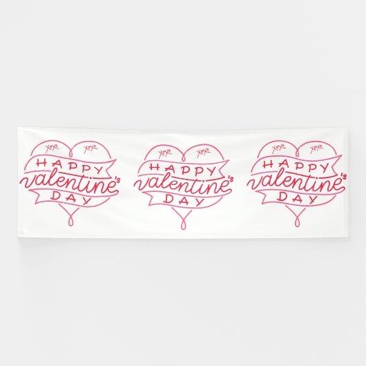 Bannière en vinyle pour la Saint-Valentin 4x12 (Horizontal)