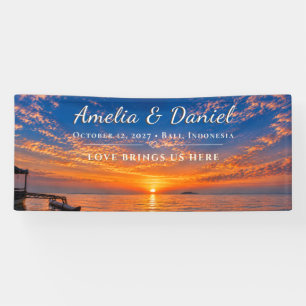 Bannière en vinyle pour mariage personnalisé au co