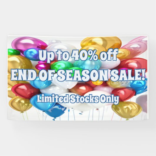 Bannière en vinyle pour soldes de fin de saison Ba (Horizontal)