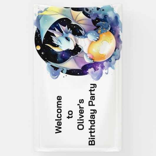 Bannière Enchantant Dragon Bébé Whimsy Anniversair (Vertical)