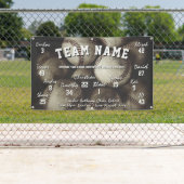 Bannière Esprit de l'équipe de baseball personnali (En situation)