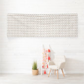 Bannière esthétique à micro-motif marron et blanc (Insitu)
