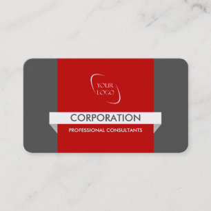 Bannière et logo cartes de visite rouges professi